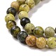 Brins de perles turquoise jaune naturel (jaspe) GSR6mmC007-6