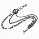 Alloy Three-Tiered Chain Belts AJEW-H011-13-1
