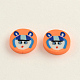 Handmade Polymer Clay Cabochons for Ear Studs Making CLAY-R057-03-2