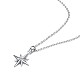Tinysand starburst 925 colliers à pendentif en argent sterling avec zircone cubique TS-N345-S-3