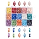 15 Farben pearlized überzogene handgemachte Porzellan Cabochons PORC-JP0001-02-B-1