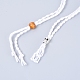 Fabrication de collier de pochette en macramé avec cordon ciré tressé réglable MAK-WH0009-02E-2