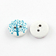 2 modèle d'arbre -hole imprimé boutons en bois BUTT-R033-013-2