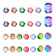 Craftdady 260Pcs 13 Colors Two Tone Transparent Spray Painted Acrylic Corrugated Beads ACRP-CD0001-01-2