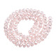 Chapelets de perles en verre électroplaqué&nbsp;EGLA-A034-T1mm-A03-3