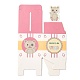 紙ギフトボックス  折りたたみキャンディーボックス  結婚式のための装飾的なギフトボックス  猫柄の正方形  猫の模様  折りたたみ：5x5x8.5cm  展開：14.5x10x0.1cm CON-I009-07A-2