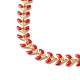 Collar de cadena de eslabones de espiga de trigo esmaltada NJEW-P220-02G-04-2