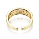 Brass Micro Pave Clear Cubic Zirconia Cuff Rings RJEW-S044-090-NF-4