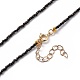 Faceted Rondelle Glass Beaded Necklaces NJEW-JN03004-09-2