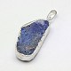 Electroplate Natural Dyed Druzy Crystal Pendants G-L044-03S-3