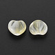 Perles de verre peintes par pulvérisation transparentes deux tons GLAA-T022-24-C05-2