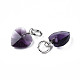 Faceted Transparent Glass Charms GLAA-T024-04A-3
