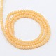 Opaque Solid Color Crystal Glass Faceted Rondelle Beads Strands GLAA-F025-A04-3