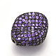 Perles de zircone cubique micro pave en Laiton ZIRC-T004-50B-04-2
