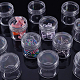 BENECREAT 12 Pack 40ml Empty Clear Plastic Bead Storage Container jar with Rounded Screw-Top Lids for Beads CON-BC0004-22B-43x44-5