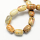 Perles de pierres précieuses en forme de baril agate fou naturel de pierre brins X-G-S114-08-2