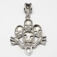 Retro Halloween Jewelry Skull 316 Stainless Steel Bones Pendants STAS-F005-059-2