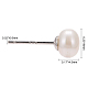 Boucles d'oreille boule de perle EJEW-Q701-01A-2