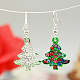Fashion Earrings for Christmas EJEW-JE00367-01-2