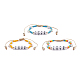 Set di braccialetti di perline intrecciati a cubo acrilico con parole d'amore BJEW-TA00068-1