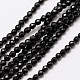 Natural Black Onyx Beads Strands G-A129-2mm-25-1