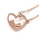 Collier pendentif coeur en émail avec lapin NJEW-G079-01RG-2