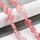 Chapelets de perles en verre de quartz de cerise G-P520-A05-01-2