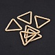 MIYUKI＆TOHO手作り日本のシードビーズ  304ステンレス鋼リンクリング付き  織機模様  三角形  ゴールドカラー  アンティークホワイト  22.5~23x25~26x1.8~2mm SEED-A028E-L-01G-1