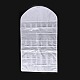 不織布ジュエリーハンギングバッグ  壁の棚のワードローブの収納袋  透明なPVC32グリッド  ホワイト  82.5x46.5x0.4cm AJEW-B009-01B-2