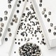 340 pièces 4 style pierre de soie noire naturelle/perles de netstone G-LS0001-38-5