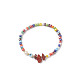 Conjuntos de pulsera y collar con cuentas de vidrio de color arcoíris SJEW-JS01269-8