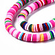 Handmade Polymer Clay Beads Strands CLAY-R089-6mm-096-3