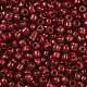 ガラスシードビーズ  不透明な色の種  DIYジュエリー作成用の小さなクラフトビーズ  ラウンド  暗赤色  4mm  穴：1.5mm  約4500個/ポンド SEED-A010-4mm-45B-5
