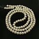 Perles de verre perlées rondes blanches et crémeuses de 10mm pour la fabrication de bijoux de collier nobles X-HY-10D-B02-2