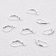 BENECREAT 4 Pairs 925 Sterling Silver Interchangeable Leverback Earwires Earring Findings Hooks with Open Hoops for DIY Jewelry Making - 12x11x1mm STER-BC0001-36P-4