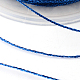丸いメタリック糸  刺しゅう糸  6プライ  ブルー  0.6mm  約87.48ヤード（80m）/ロール MCOR-L001-0.6mm-13-2