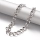 304 Stainless Steel Curb Chain Necklaces and Bracelets Jewelry Sets SJEW-F129-03A-P-3