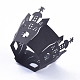 城のハロウィーンのカップケーキラッパー  レーザーカット紙ライナーホルダー  ハロウィンパーティーの結婚式の誕生日の装飾のために  ブラック  8.5x19.5x0.03cm CON-G010-D02-4