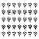 Sunnyclue 100 pz pendenti in lega stile tibetano d'uva TIBEP-SC0002-47-1