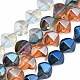 Chapelets de perles en verre transparent électrolytique EGLA-N008-019-1