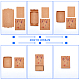 Cajas de papel kraft y tarjetas de exhibición de joyería para collar / pendiente CON-CA0001-002-4