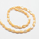 Chapelets de perles ovales en coquillage naturel X-SSHEL-M016-01B-2
