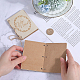 創造的な木製のグリーティングカード  結婚式の誓いの本  ジュートロープとクラフト紙で  単語の長方形  アンティークホワイト  105x75x2mm DIY-WH0349-171D-3