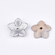 5-Blütenblatt umweltfreundliche Rindsleder Perlenkappe FIND-S301-40G-2