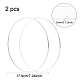 BENECREAT 2PCS 7 Inch Clear Acrylic Sheet Round Circle Dis Acrylic Sheet for Decoration OACR-BC0001-03C-3