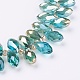 Electroplate Glass Beads Strands EGLA-A001-6x12mm-HM1-3