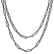 CHGCRAFT 24.4 Inches Brass Paperclip Chains Dainty Round Oval Link Chain Gunmetal Choker Necklaces for DIY Beading Bracelets Jewelry Making MAK-CA0001-04B-1