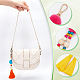 Fluffy Pompom Ball Bag Hanging Ornament HJEW-WH0042-51-3