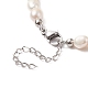 Natural Pearl Beaded Necklace with 304 Stainless Steel Clasp for Women NJEW-JN04143-6