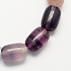 Barrel Shaped Gemstone Natural Purple Fluorite Stone Beads Strands G-S114-17-1